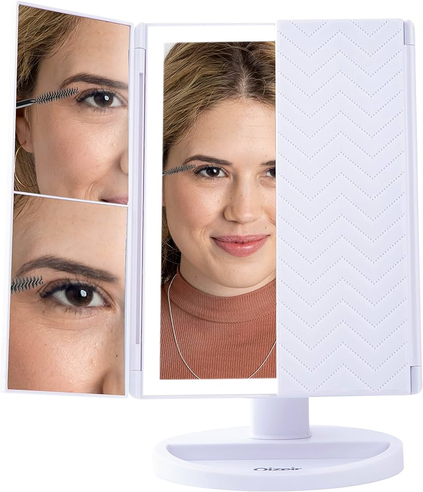 Espejos de maquillaje portátiles ajustables de brillo: ¡Ilumina tu belleza en cualquier momento!