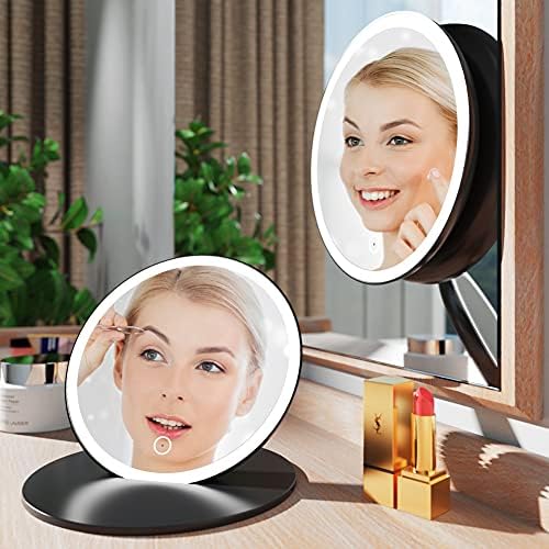 ¡Espejos de maquillaje portátiles con base iluminada para lucir radiante en cualquier lugar!