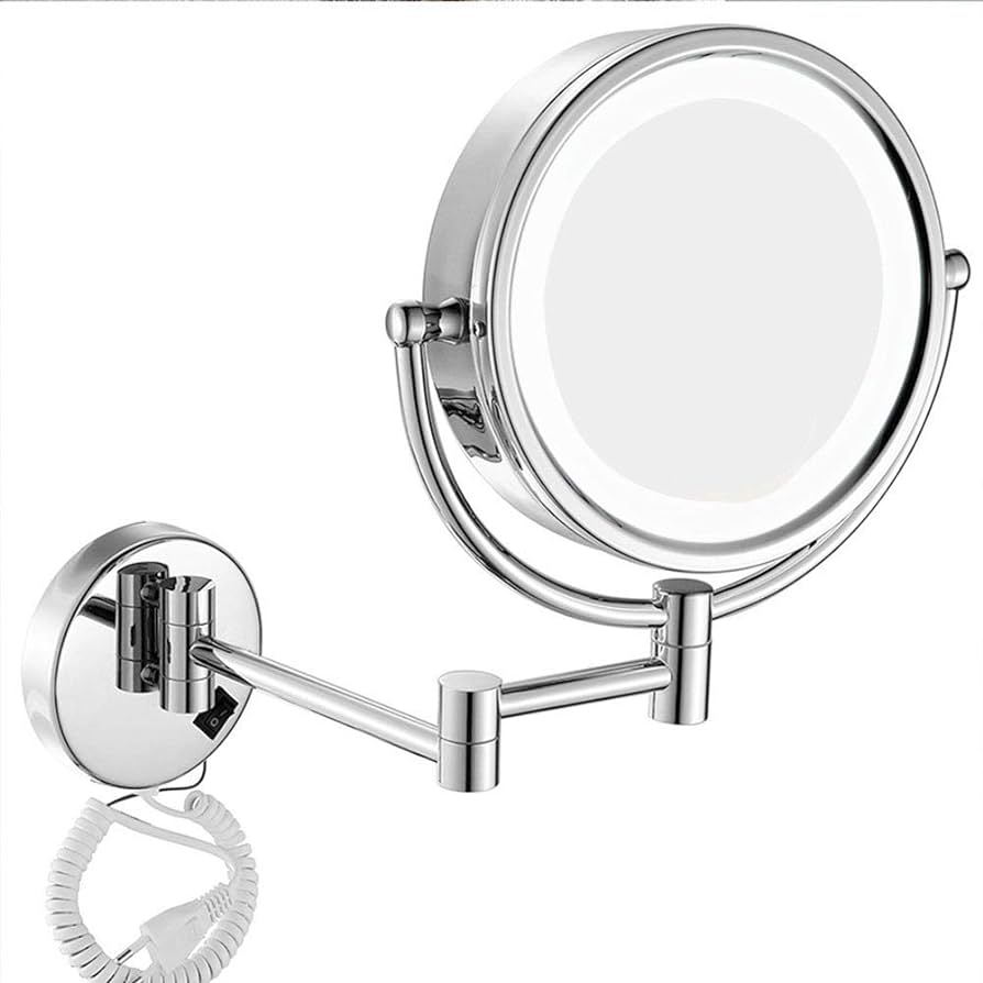 Obtén un reflejo perfecto con nuestro espejo de aumento con brazo extensible