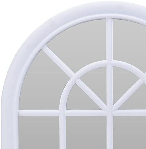 Espejo decorativo estilo ​retro, marca X, ¡diseño de ventana en marco blanco!