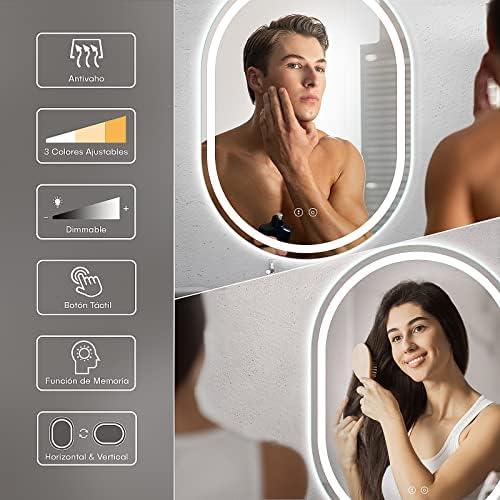 Espejo⁢ de Baño Dripex con Luz LED ​Antivaho, ⁣Dimmable ​-⁣ ¡Iluminación perfecta para tu baño!