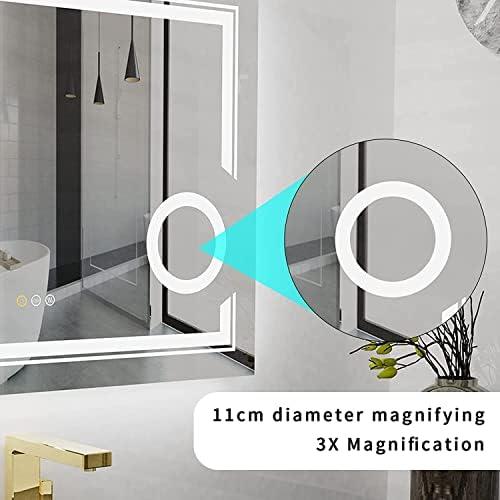 Espejo de baño LUVODI con iluminación LED y anti-niebla