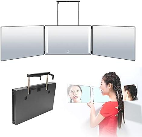 Espejo​ maquillaje con luz y triple portátil: PEALOV‍ 360 Mirror