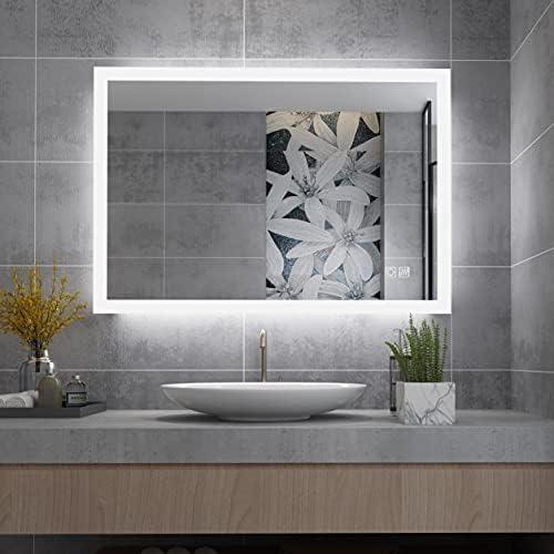 Espejo ⁢de baño LED ⁢MIQU: Grande, regulable en 3 colores y antivaho