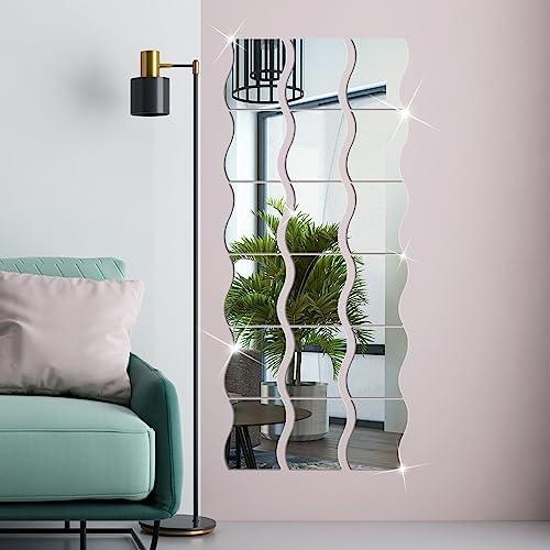 Decoración de pared con espejos de ⁢acrílico autoadhesivos
