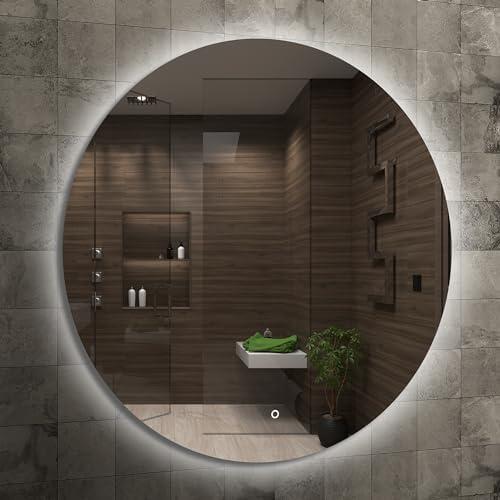 Espejo de baño Redondo‌ con Luces LED - Ilumina tu rutina diaria