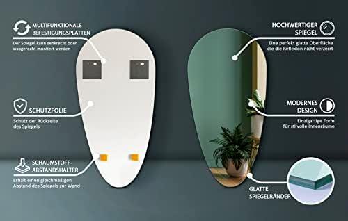 Tulup: espejo de ⁣pared sin marco de moda para baño y dormitorio