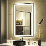 Espejo de baño LED GANPE: Moderno, antiniebla, impermeable