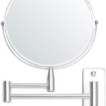 Espejo Aumento 5X de Pared Extensible – Giro 360° Cromado – Ideal para Maquillaje y Afeitado