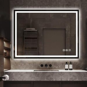 STARLEAD Espejo-Baño con Luz y Bluetooth: Función de Memoria y Desempañador