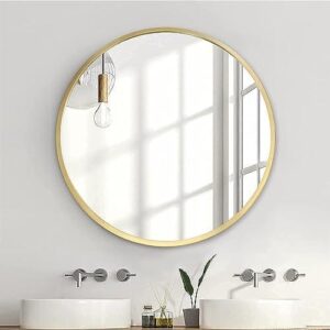 Espejo redondo ZENMAG de 60 cm: el toque dorado para tu sala