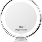 Espejo Maquillaje con Luz 10X para Baño Viaje